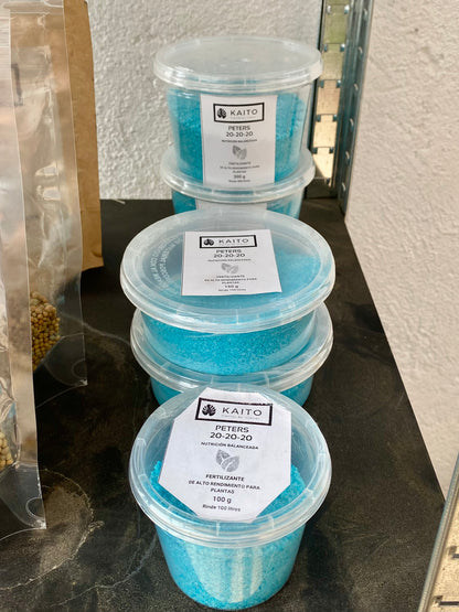 Fertilizante Soluble Triple 20 Peters | NPK 20-20-20 para Plantas de Interior y Cultivo Intensivo