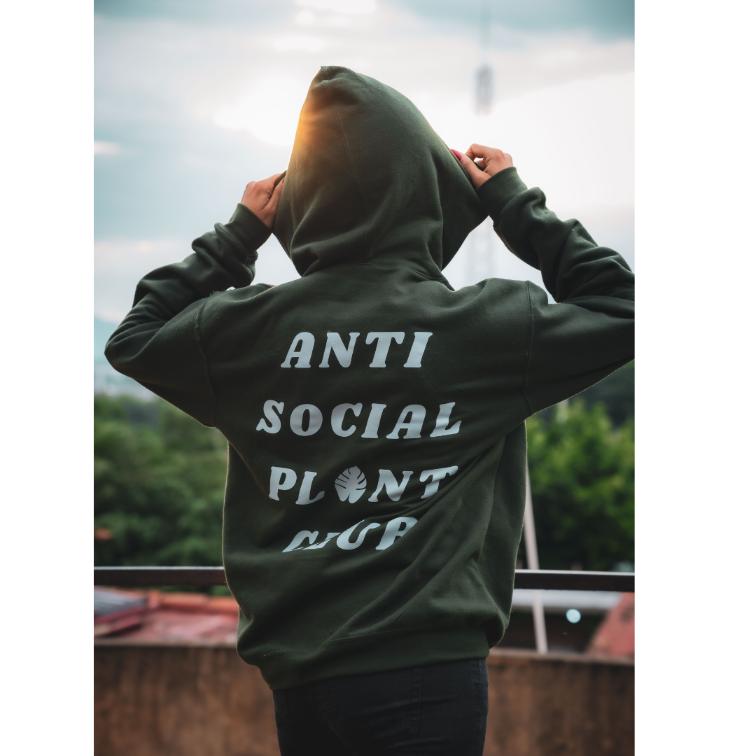 Hoodie Club Anti Social de Plantas Verde