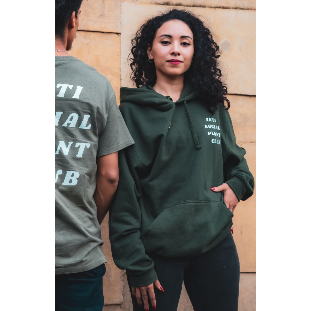 Hoodie Club Anti Social de Plantas Verde