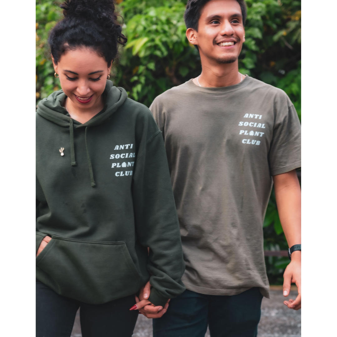 Hoodie Club Anti Social de Plantas Verde